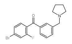 4-BROMO-2-FLUORO-3'-PYRROLIDINOMETHYL BENZOPHENONE结构式