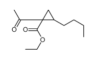 ethyl 1-acetyl-2-butylcyclopropane-1-carboxylate结构式