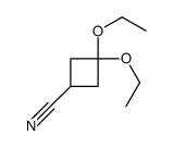 3,3-diethoxycyclobutane-1-carbonitrile Structure