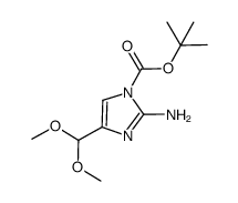 2-amino-1-Boc-4-(dimethoxymethyl)-1H-imidazole结构式