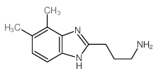 3-(4,5-二甲基-1H-苯并咪唑-2-基)-1-丙胺结构式