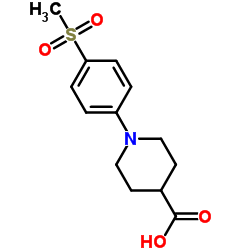 1-[4-(Methylsulfonyl)phenyl]-4-piperidinecarboxylic acid Structure