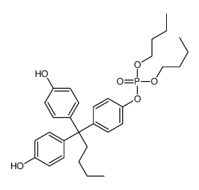 [4-[1,1-bis(4-hydroxyphenyl)pentyl]phenyl] dibutyl phosphate结构式