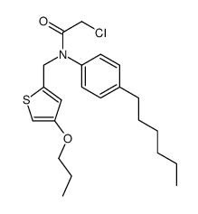 2-chloro-N-(4-hexylphenyl)-N-[(4-propoxythiophen-2-yl)methyl]acetamide结构式