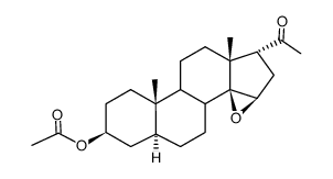 3β-Acetoxy-14β,15β-epoxy-5α,17α-pregnan-20-on结构式