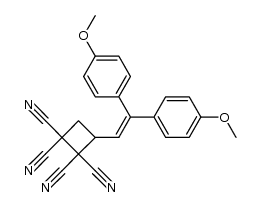 3-(2,2-bis(4-methoxyphenyl)vinyl)cyclobutane-1,1,2,2-tetracarbonitrile Structure