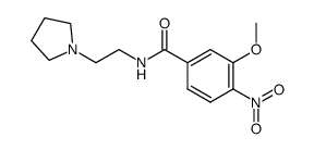 3-methoxy-4-nitro-N-(2-pyrrolidin-1-ylethyl)benzamide Structure