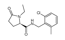 N-[(2-chloro-6-methylphenyl)methyl]-1-ethyl-5-oxo-D-prolinamide Structure