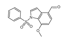 4-carbaldehyde-7-methoxy-1-(phenylsulfonyl)-1H-indole结构式