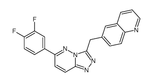 6-((6-(3,4-difluorophenyl)[1,2,4]triazolo[4,3-b]pyridazin-3-yl)-methyl)quinoline结构式