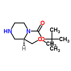 tert-butyl (2R)-2-(methoxymethyl)piperazine-1-carboxylate structure