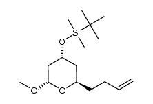 methyl 2,4,6-trideoxy-3(R)-(tert-butyldimethylsiloxy)-(5R)-6-(2-propenyl)-α-D-allopyranose Structure