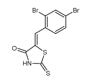 5-(2,4-Dibrombenzyliden)-2-thioxothiazolidin-4-on结构式