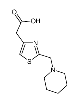 (2-Piperidin-1-ylmethyl-thiazol-4-yl)-acetic acid Structure