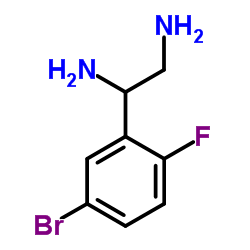 1-(5-Bromo-2-fluorophenyl)-1,2-ethanediamine结构式