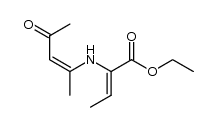 ethyl 2-(((Z)-4-oxopent-2-en-2-yl)amino)but-2-enoate Structure