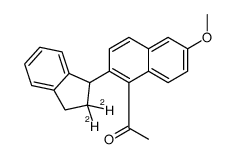 1-[2-(2,2-dideuterio-1,3-dihydroinden-1-yl)-6-methoxynaphthalen-1-yl]ethanone结构式