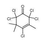 2,2,4,6,6-pentachloro-3,5,5-trimethyl-3-cyclohexenone Structure