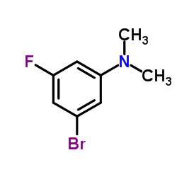 (3-二甲胺基-5-氟)溴苯结构式