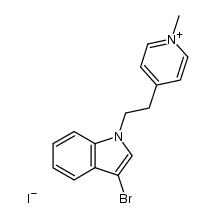 1-methyl-4-[2-(3-bromo-1-indolyl)]pyridinium iodide Structure