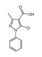 5-氯-3-甲基-1-苯基-1H-吡唑-4-羧酸结构式