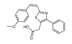 2-[2-[(E)-2-(4-methoxyphenyl)ethenyl]-4-phenyl-1,3-thiazol-5-yl]acetic acid结构式