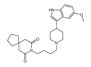 8-[4-[4-(5-methoxy-1H-indol-3-yl)piperidin-1-yl]butyl]-8-azaspiro[4.5]decane-7,9-dione Structure