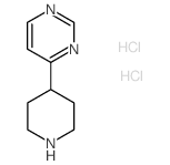 Pyrimidine, 4-(4-piperidinyl)-, hydrochloride (1:2) Structure