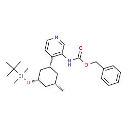 Carbamic acid, N-[4-[(1R,3S,5S)-3-[[(1,1-dimethylethyl)dimethylsilyl]oxy]-5-methylcyclohexyl]-3-pyridinyl]-, phenylmethyl ester, rel- picture