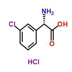 Benzeneacetic acid, α-amino-3-chloro- (hydrochloride)(1:1),(αS)-结构式