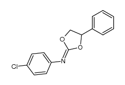 2-[N-(p-chlorophenyl)imino]-4-phenyl-1,3-dioxolane结构式