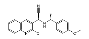 (S)-2-(2-chloroquinolin-3-yl)-2-(((R)-1-(4-methoxyphenyl)ethyl)amino)acetonitrile Structure