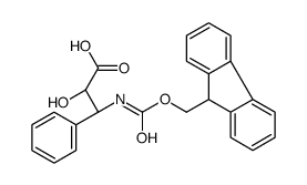 (2R,3R)-3-((((9H-FLUOREN-9-YL)METHOXY)CARBONYL)AMINO)-2-HYDROXY-3-PHENYLPROPANOIC ACID结构式