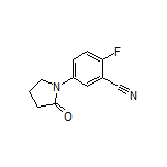 2-Fluoro-5-(2-oxo-1-pyrrolidinyl)benzonitrile Structure