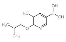 (6-Isobutoxy-5-methylpyridin-3-yl)boronic acid structure