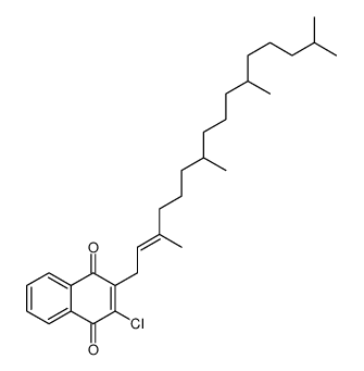 2-chloro-3-[(E)-3,7,11,15-tetramethylhexadec-2-enyl]naphthalene-1,4-dione Structure