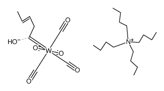 tetrabutylammonium {1-η-1-oxo-3-penten-1-yl}pentacarbonyltungstate(0) Structure