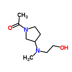 1-{3-[(2-Hydroxyethyl)(methyl)amino]-1-pyrrolidinyl}ethanone结构式