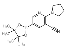 2-(吡咯烷-1-基)-5-(4,4,5,5-四甲基-1,3,2-二氧硼杂环戊烷-2-基)烟星空app结构式