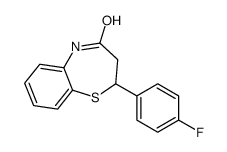 2-(4-fluorophenyl)-3,5-dihydro-2H-1,5-benzothiazepin-4-one结构式