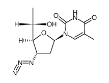 1-(3'-azido-2',3',6'-trideoxy-α-L-talofuranosyl)thymine Structure