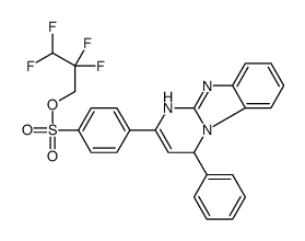 2,2,3,3-tetrafluoropropyl 4-(4-phenyl-4,10-dihydropyrimido[1,2-a]benzimidazol-2-yl)benzenesulfonate Structure