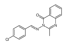 3-[(4-chlorophenyl)methylideneamino]-2-methylquinazolin-4-one Structure