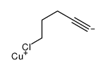 5-chloropent-1-yne,copper(1+) Structure