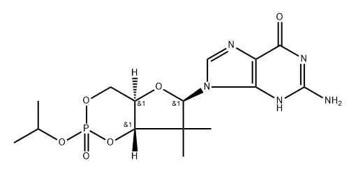 Guanosine, 2′-deoxy-2′,2′-dimethyl-, cyclic 3′,5′-(1-methylethyl phosphate)结构式
