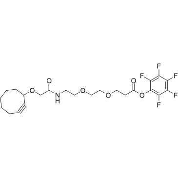 Cyclooctyne-O-amido-PEG2-PFP ester结构式