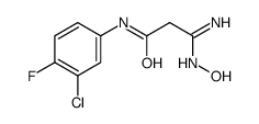 3-amino-N-(3-chloro-4-fluorophenyl)-3-hydroxyiminopropanamide结构式