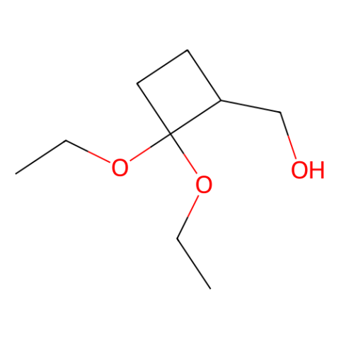 (2,2-diethoxycyclobutyl)methanol structure