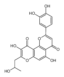 (-)-2-(3,4-Dihydroxyphenyl)-5,9-dihydroxy-8-(2-hydroxypropyl)-4H,10H-benzo[1,2-b:3,4-b']dipyran-4,10-dione structure