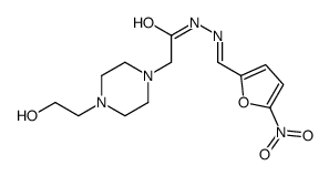 N'-[(5-Nitrofuran-2-yl)methylene]-4-(2-hydroxyethyl)-1-piperazineacetic acid hydrazide Structure